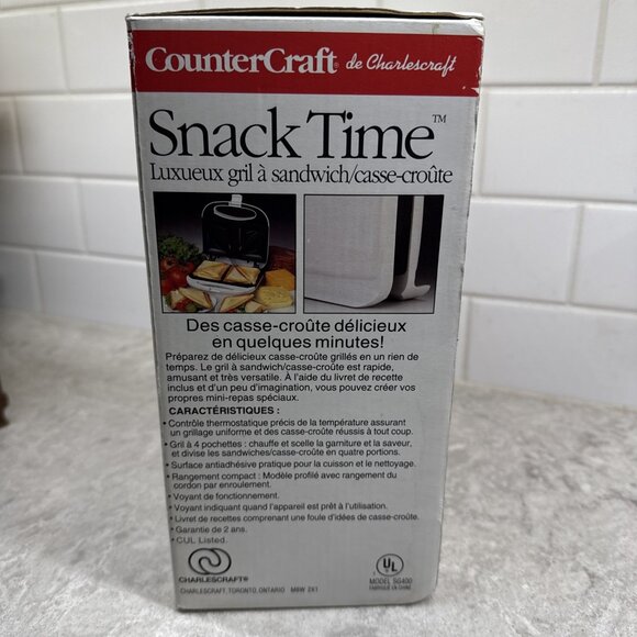 CounterCraft Snack Time Delux Sandwich/Snack Maker. New in Box. - Picture 6 of 7